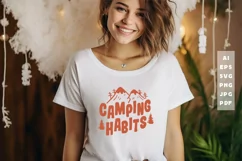 Camping Habits Outdoor SVG T shirt Design