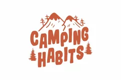 Camping Habits Outdoor SVG T shirt Design Product Image 2