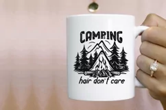 Camping Hair Don't Care SVG, Camping SVG Design Product Image 3