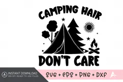 Camping Hair Don’t Care SVG, Adventure SVG Product Image 1