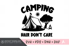 Camping Hair Don’t Care SVG, Adventure SVG Product Image 1
