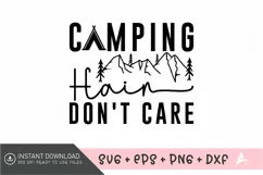 Camping hair don't care SVG, Camping quote SVG, Outdoor SVG Product Image 1