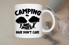 Camping Hair Don't Care SVG, Camping Life SVG Product Image 3