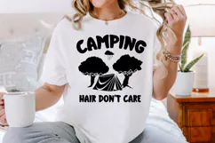 Camping Hair Don't Care SVG, Camping Life SVG Product Image 2