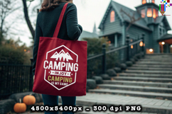 Camping In Joy PNG Badge Outdoor Adventure Design