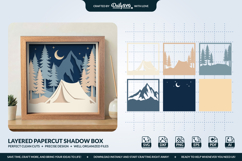 Camping in the Wild Layered Papercut Product Image 1
