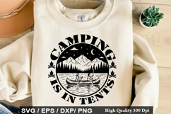 Camping Quotes SVG Design - Camping Is My Happy Place Product Image 2