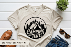 Camping Is In Tents SVG File | Camping Round Sign SVG Product Image 3
