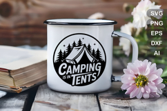 Camping Round Sign SVG Bundle | Camping Sign | Adventure SVG Product Image 17