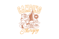 Camping is My Therapy Summer Camping T-shirt Design Product Image 1