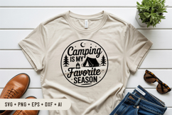 Camping Is My Favorite Season SVG File | Camping Round Sign Product Image 3