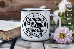 Camping Is My Favorite Season SVG File | Camping Round Sign Product Image 4