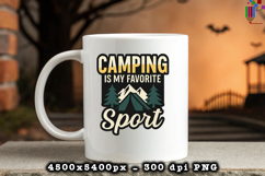 Camping Is My Favorite Sport PNG Outdoor Adventure Design