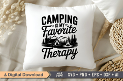 Camping Is My Favorite Therapy SVG File | Camping SVG Product Image 4