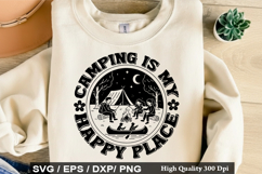 Camping Is My Happy Place SVG - Camping Quotes Design Product Image 1