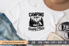 Camping Is My Happy Place SVG File | Camping SVG | Outdoor Product Image 2
