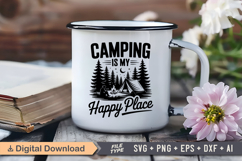 Camping Is My Happy Place SVG File | Camping SVG | Outdoor Product Image 3