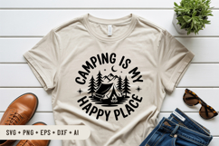 Camping Is My Happy Place SVG File | Camping Round Sign SVG Product Image 3