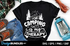 Camping is my therapy svg Product Image 1