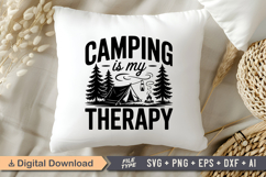 Camping Is My Therapy SVG File | Camping SVG | Outdoor SVG Product Image 4