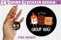 Round keychain | Camping | Funny camp Product Image 1