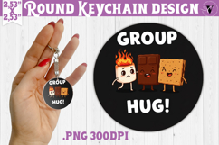 Round keychain | Camping | Funny camp Product Image 1