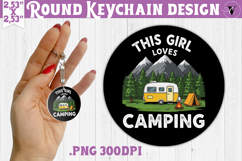 Round keychain | Camping | Funny camp Product Image 1