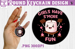 Round keychain | Camping | Funny camp Product Image 1