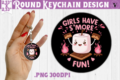 Round keychain | Camping | Funny camp Product Image 1