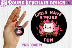 Round keychain | Camping | Funny camp Product Image 1