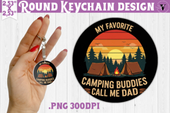 Round keychain | Camping | Funny camp Product Image 1