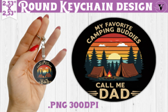 Round keychain | Camping | Funny camp Product Image 1