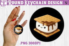 Round keychain | Camping | Funny camp Product Image 1