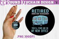 Round keychain | Camping | Funny camp Product Image 1
