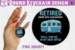 Round keychain | Camping | Funny camp Product Image 1