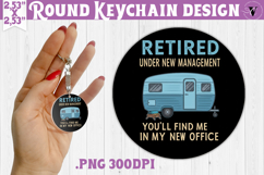 Round keychain | Camping | Funny camp Product Image 1