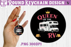 Round keychain | Camping | Funny camp Product Image 1