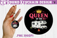 Round keychain | Camping | Funny camp Product Image 1