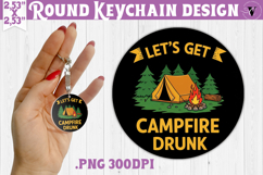 Round keychain | Camping | Funny camp Product Image 1