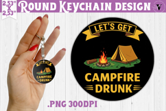 Round keychain | Camping | Funny camp Product Image 1
