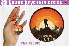 Round keychain | Camping | Funny camp Product Image 1