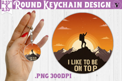 Round keychain | Camping | Funny camp Product Image 1