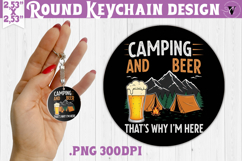 Round keychain | Camping | Funny camp Product Image 1