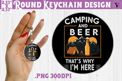 Round keychain | Camping | Funny camp Product Image 1