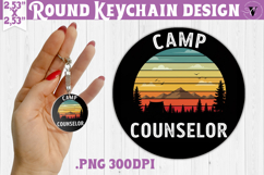 Round keychain | Camping | Funny camp Product Image 1