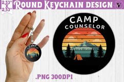 Round keychain | Camping | Funny camp Product Image 1