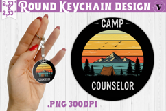 Round keychain | Camping | Funny camp Product Image 1