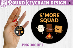 Round keychain | Camping | Funny camp Product Image 1