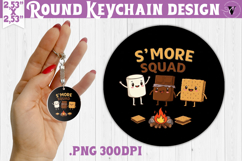 Round keychain | Camping | Funny camp Product Image 1