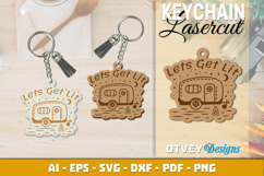 Camping Keychain Lasercut Product Image 1